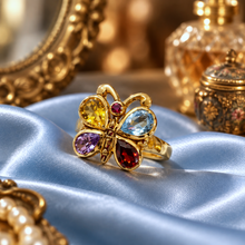 Bague Papillon des Quatre Saisons – Vermeil et Pierres Fines