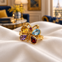 Bague Papillon des Quatre Saisons – Vermeil et Pierres Fines