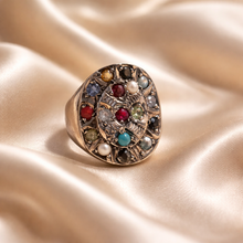 Splendide bague en argent & pierres naturelles - Pièce unique - NEW