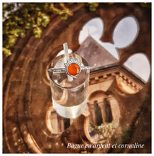 Bague Cornaline & Couronne – Argent 925