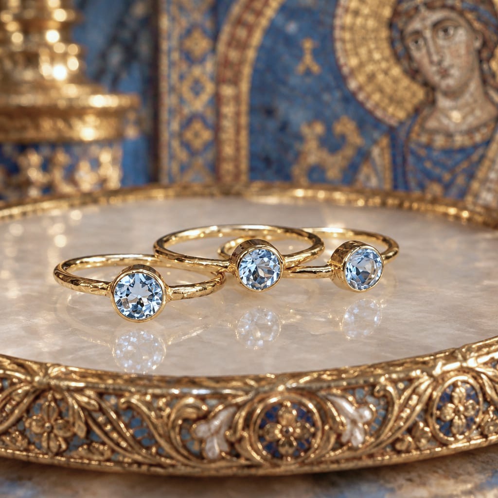 Bague Éclat d'Aigue-Marine – Vermeil & Or 18 Carats