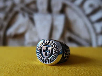 NEW - Chevalière Croix des Templiers & croix latérales