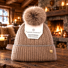 Bonnet Dame Gérard Pasquier Beige Poudré & Angora - Douceur d'Hiver