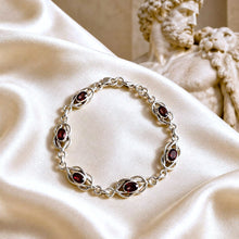 Bracelet Nœud d’Héraclès & Grenats - Argent 925