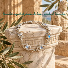 Bracelet Nœud d’Héraclès & Pierres de Lune - Argent 925