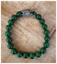 Bracelet Viking en jade naturelle & tête de dragon - NEW