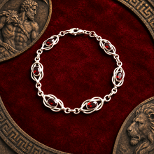 Bracelet Nœud d’Héraclès & Grenats - Argent 925