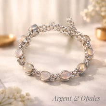 Superbe bracelet en argent & opales d'Ethiopie  - Réassort 2026