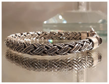 Bracelet celtique en argent 925 - Maille tressée - Artisanal - NEW