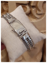 Bracelet double tresse en argent 925, superbe Master Piece!  -  Artisanal - NEW