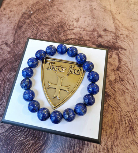 Bracelet mixte en pierres de lapis lazuli NATURELS & NON TEINTES ! NEW