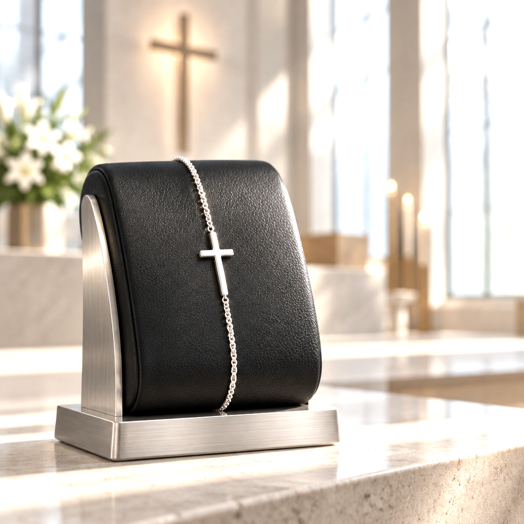 Bracelet Croix Minimaliste – Argent 925 / Mixte