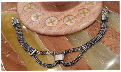 Superbe bracelet en argent - reproduction médiévale - Réassort 2023