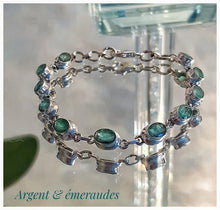 Superbe bracelet en argent & émeraudes véritables  - Coup de cœur 2025 - NEW