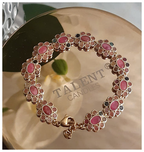 Superbe bracelet en inox doré & tourmalines - NEW coup de coeur (Copie)