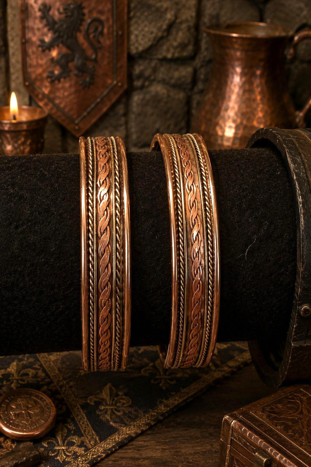 Bracelet en cuivre aimanté contre douleurs articulaires / Exclusivité Templar Soul