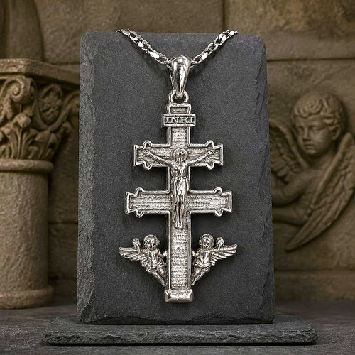 Croix de Caravaca - Riche en Histoire - Artisanale en argent 925
