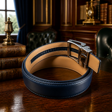 Ceinture Bleu Marine - Boucle automatique et taille sur mesure adaptable!