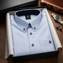 Chemise "Saint-Louis" - Fleur de Lys / Oxford Royal bleu ciel ou bleu soutenu