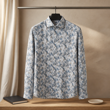 Chemise imprimé végétal 50% coton 50% lin - habillée et originale - NEW