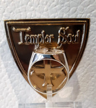 NEW !! Chevalière en argent plein Croix des Templiers en or 18 carats