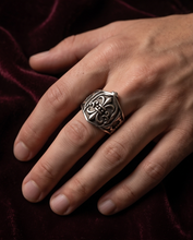 Chevalière Double Fleur de Lys en Argent 925 massif