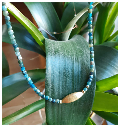 Magnifique collier - Apatites & or -  PIÈCE DE COLLECTION / NEW