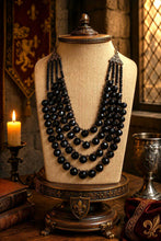 "Black Swan" - Somptueux collier en argent et onyx noirs - PIÈCE DE COLLECTION