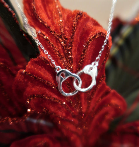 Collier menottes en argent ou vermeil (or sur argent 925)
