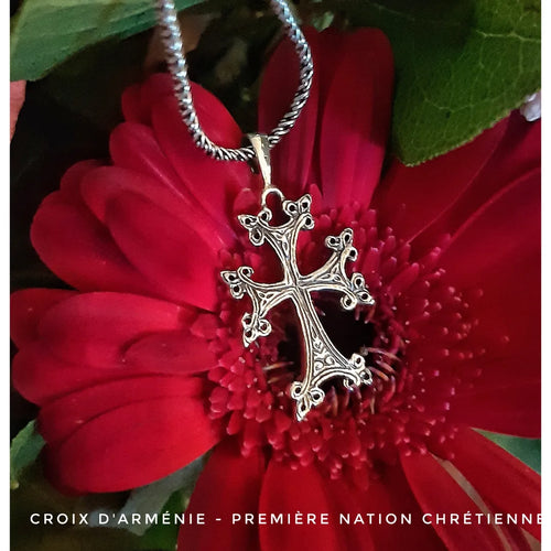Croix d'Arménie en argent 925 - Première Nation Chrétienne!