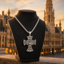 Pendentif Croix "Archange Saint-Michel" avec chaîne en acier inoxydable - NEW
