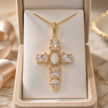 Croix Baroque Notre Dame nacre & zircons - Coup de Coeur - NEW