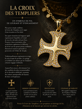 Collection "Signature" - Croix des Templiers en vermeil et zircons