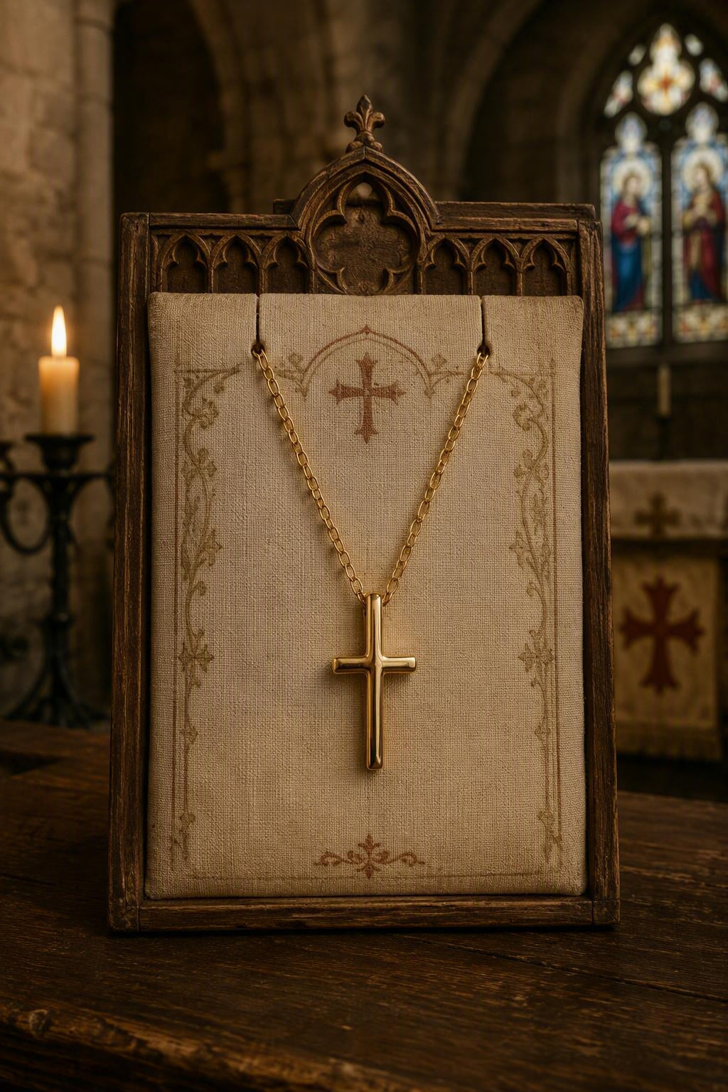 Croix chaîne incluse 