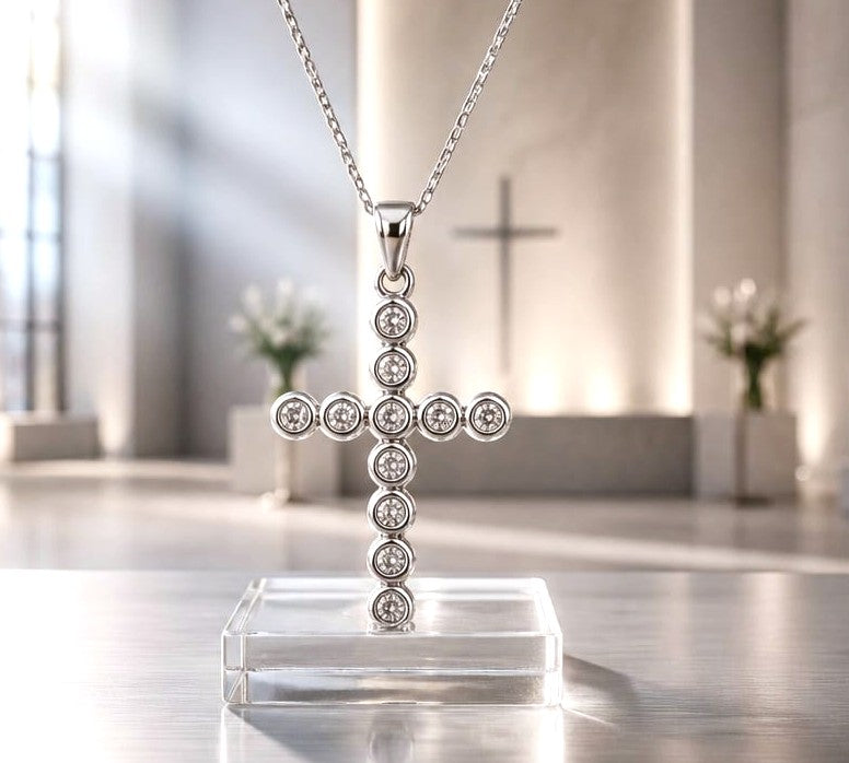 Croix de Lumière - Argent 925 & Zircons naturels