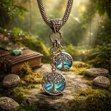 Pendentif "Arbre de Vie" double avec nacre d'abalone