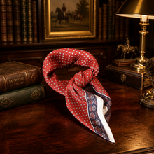 Foulard "Gentleman" - Burgundy & Bleu Navy