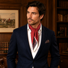Foulard "Gentleman" - Burgundy & Bleu Navy
