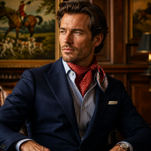 Foulard "Gentleman" - Burgundy & Bleu Navy