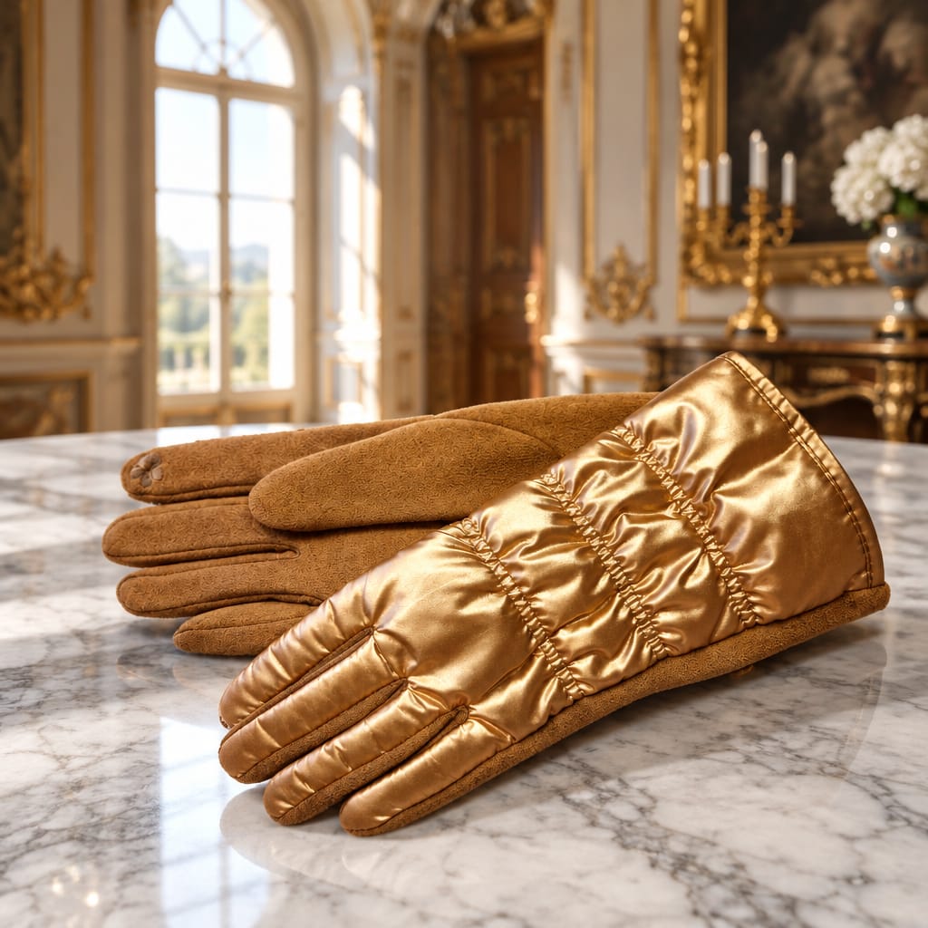 Gants dorés imperméables en suédine - couleur superbe & tout doux!