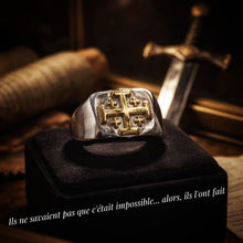 Chevalière Godefroy de Bouillon - Argent plein 925 - Création exclusive Templar Soul