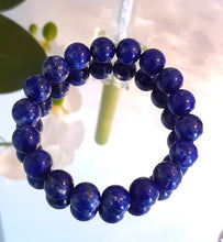 Bracelet mixte en pierres de lapis lazuli NATURELS & NON TEINTES ! NEW