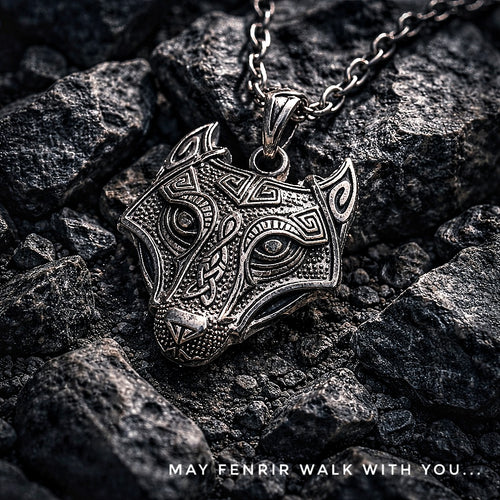 Pendentif Loup  Viking stylisé en argent 925 - Réassort 2026