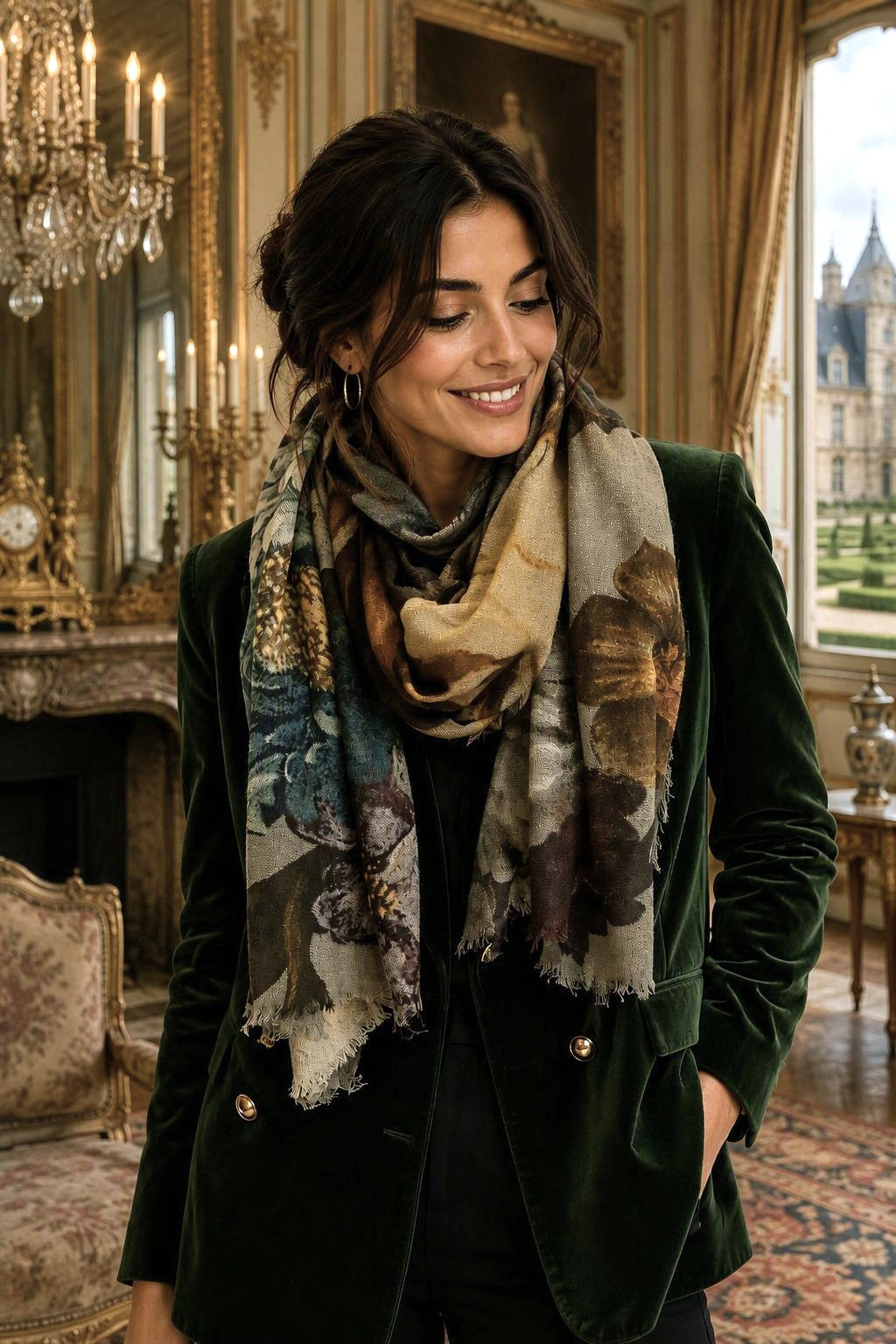 Écharpe Jardin d’Automne 100% Laine  - Marque Miss Terre
