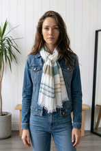 Echarpe balnéaire  "Miss Terre" lin & coton 100% naturelle - Gamme Luxe - Made in Italy - NEW
