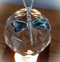 Pendentif Libellule en argent 925 et nacre d'Abalone - NEW