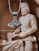 Superbe Mjölnir / Marteau de Thor en argent 925 - REASSORT 2024