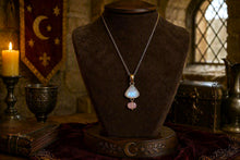 Pendentif "Clair de Lune" - Argent 925, Pierre de Lune & Quartz Rose