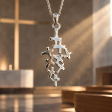 Pendentif Croix Entrelacées en Argent 925