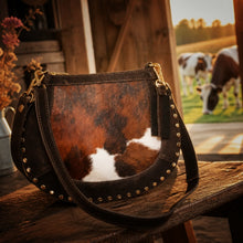 Superbe Sac Miss Terre - l'élégance des Terroirs - Cuir & Peau de Vache